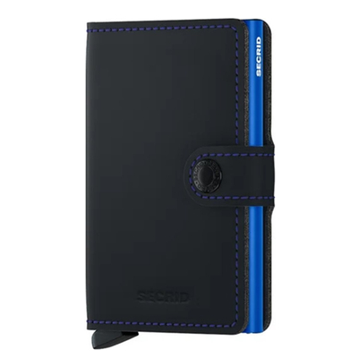 Secrid Miniwallet Portemonaie Matte black & blue
