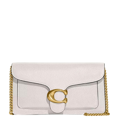 Coach Tabby Chain Clutch chalk