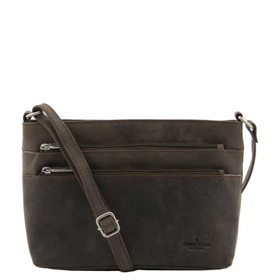 Bear Design Dark Nature Umhängetasche brown