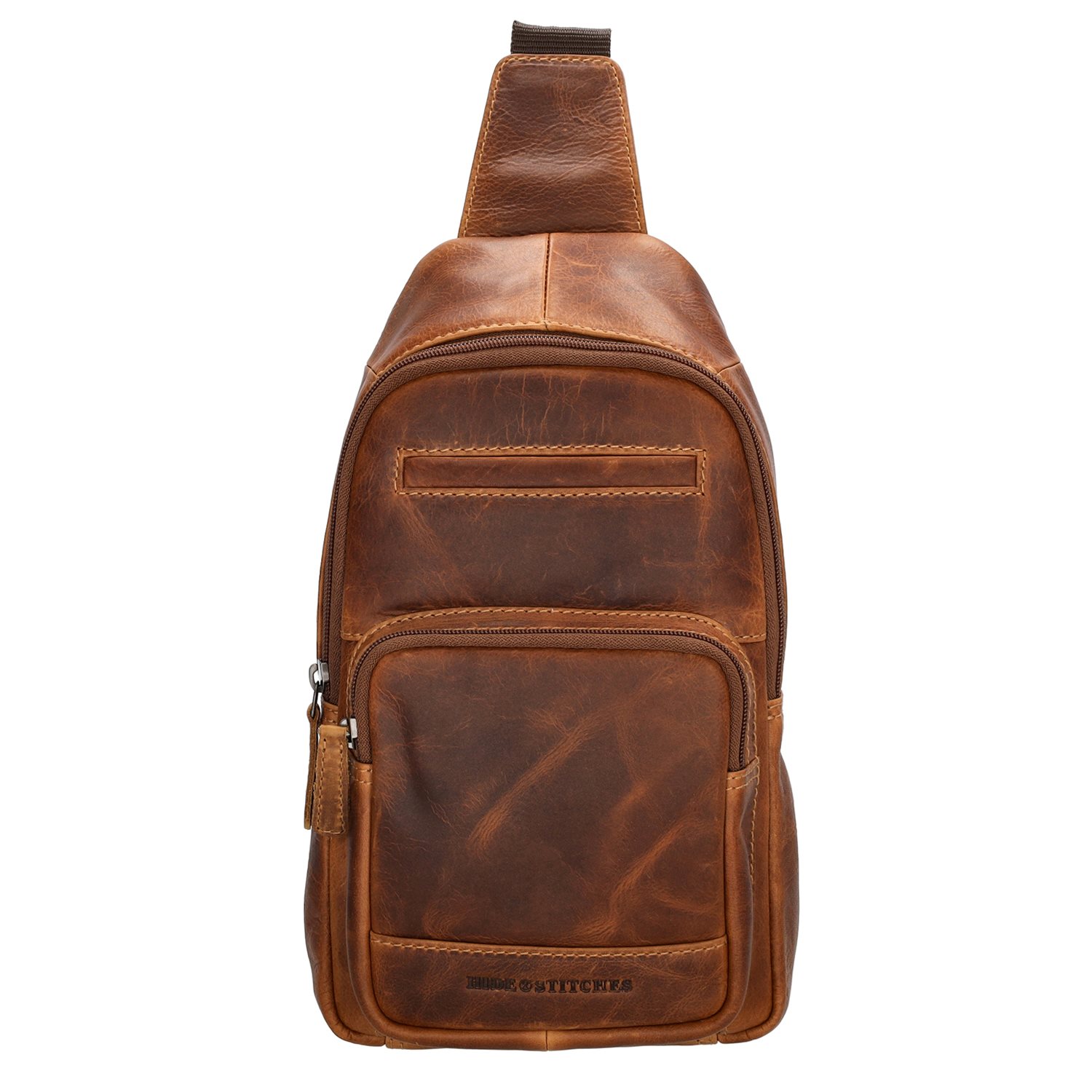 Hide & Stitches Japura sling bagbag cognac damestas