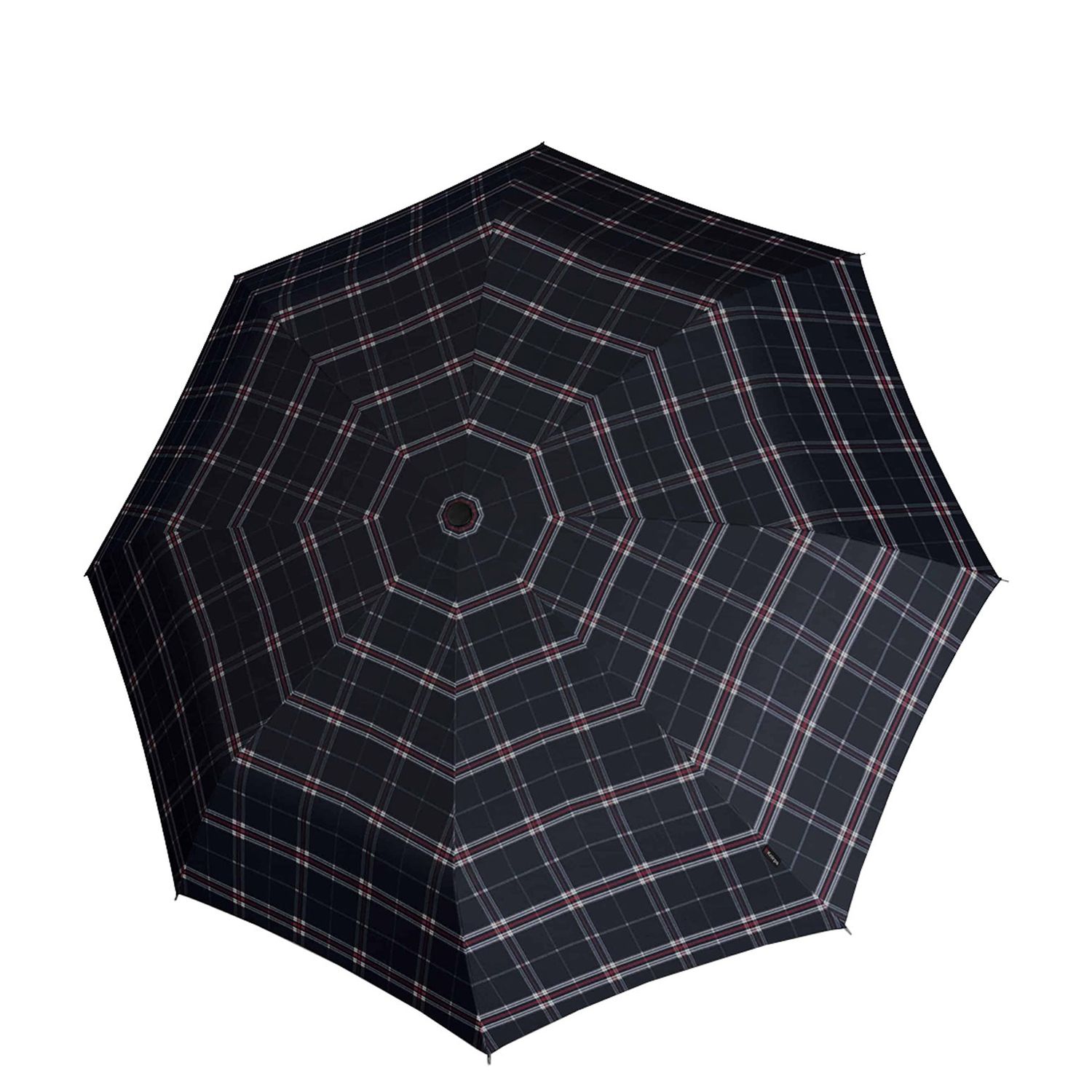 Knirps Duomatic opvouwbare paraplu M check navy