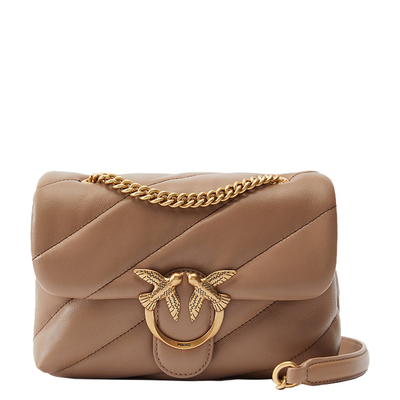 Pinko Love Puff Mini Cl ginger biscuit-antique gold