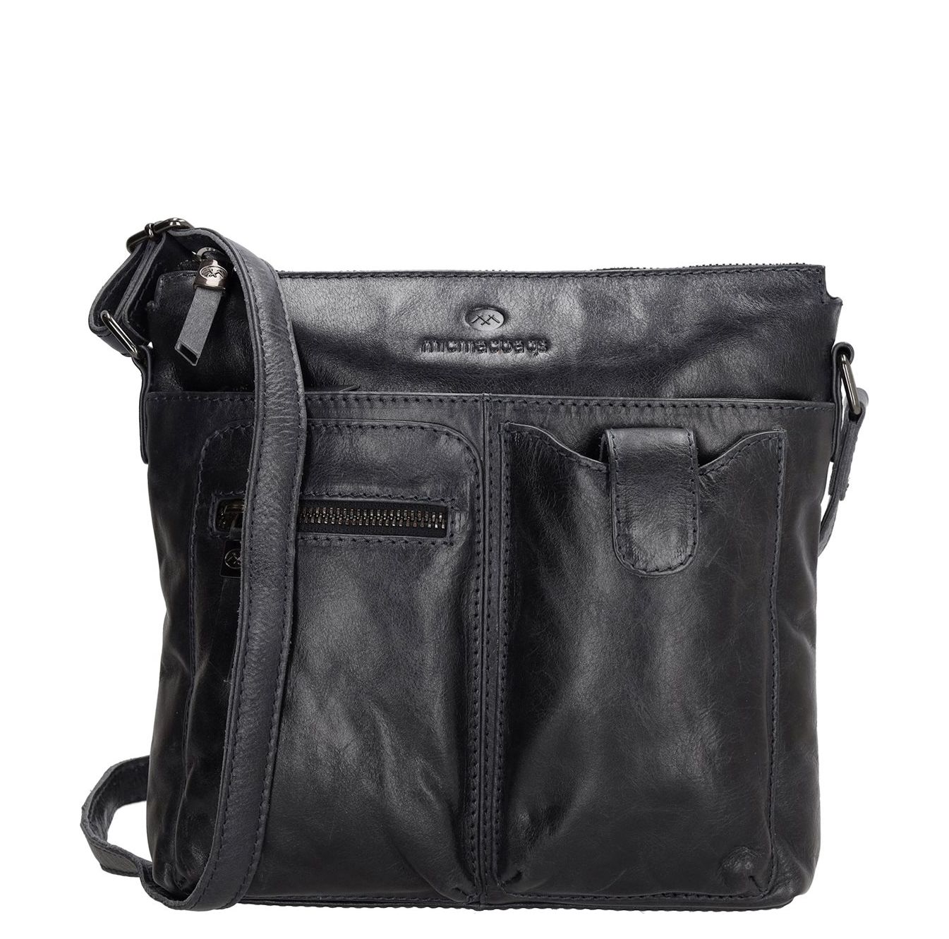 Hide & Stitches Porto Schoudertas donker navy damestas