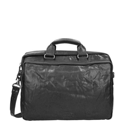 Spikes & Sparrow Bronco 3 Zipper Businesstas black
