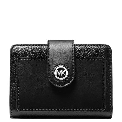 Michael Kors MK Charm SM Tab Compact Pckt Wllt black
