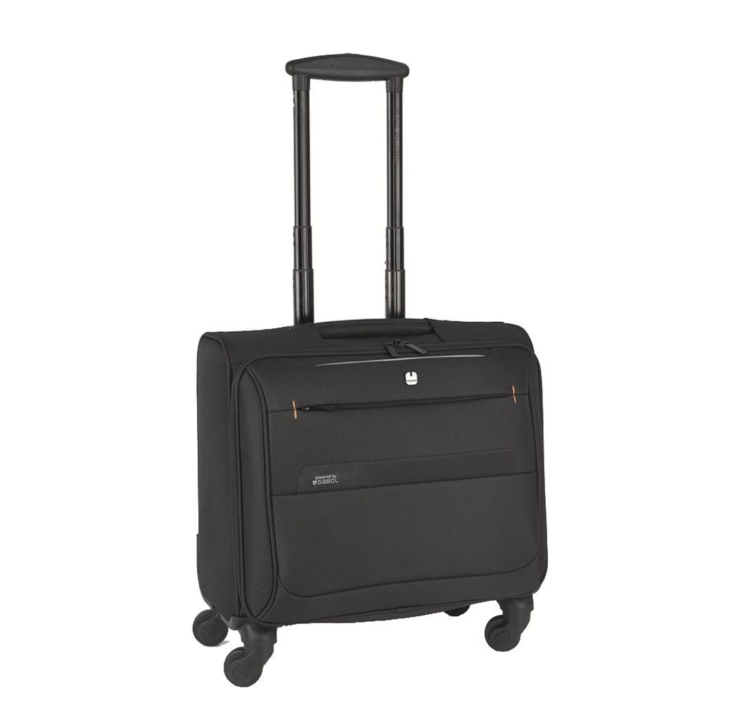 Gabol Pilotos - Handbagage Laptop Koffer - 4 wielen - Zwart