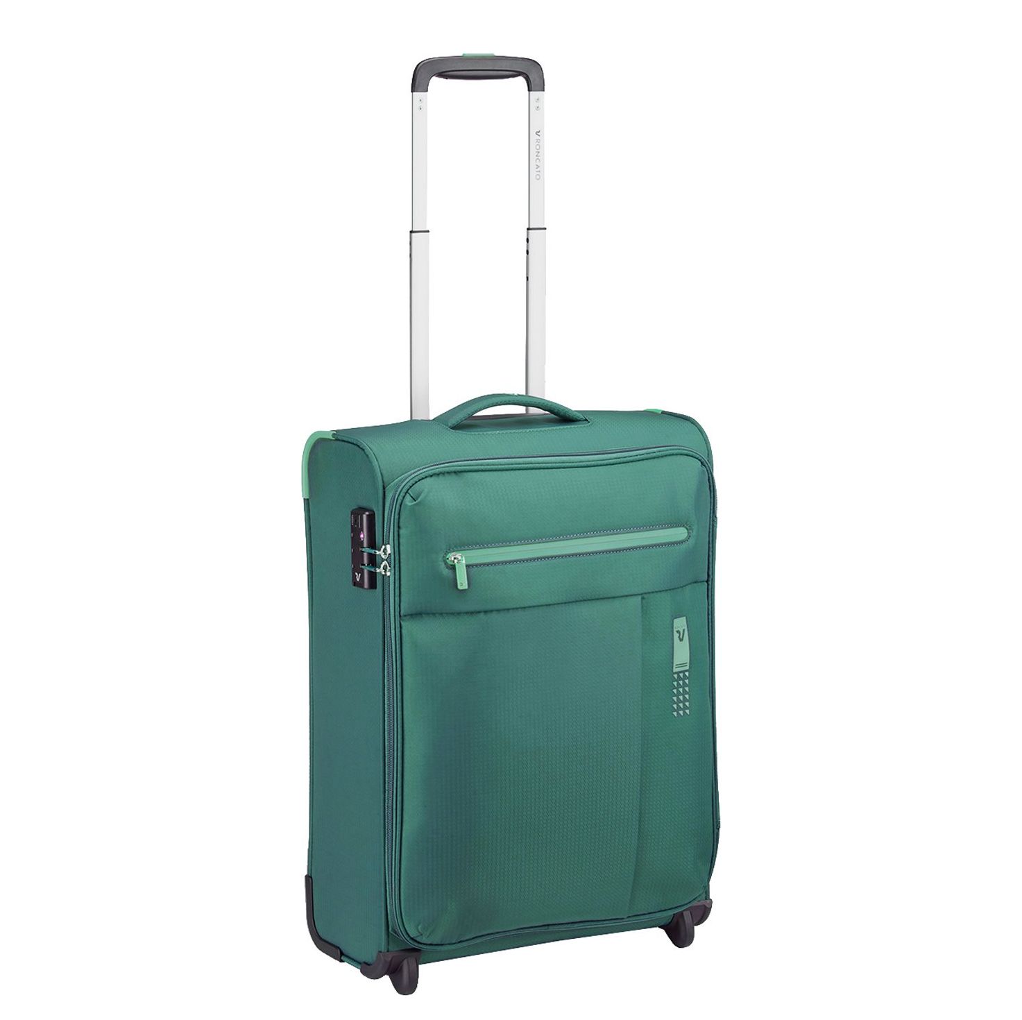 Roncato Lite Soft 2 Wheel Cabin Trolley verde bottiglia