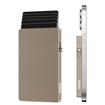 Valenta Cardprotector Aluminium Magsafe natural titanium