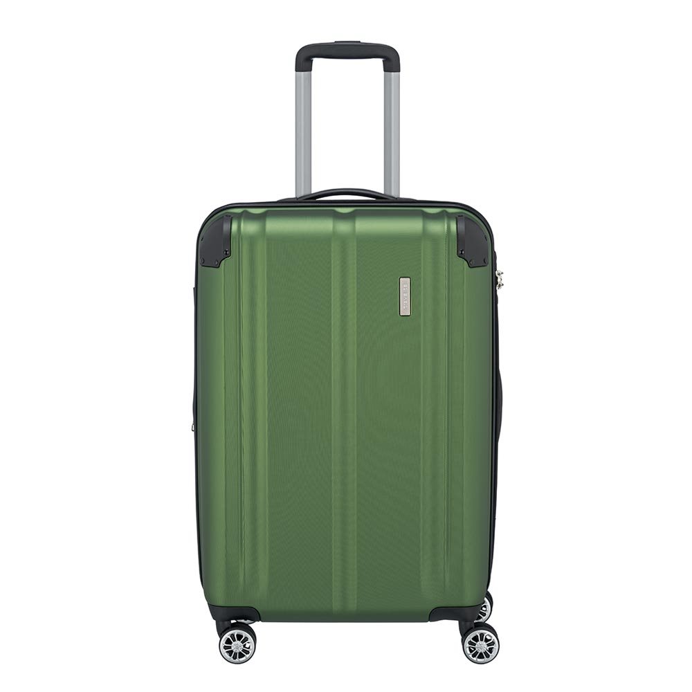 Travelite City 4 Wiel Trolley M Expandable green hardcase koffer