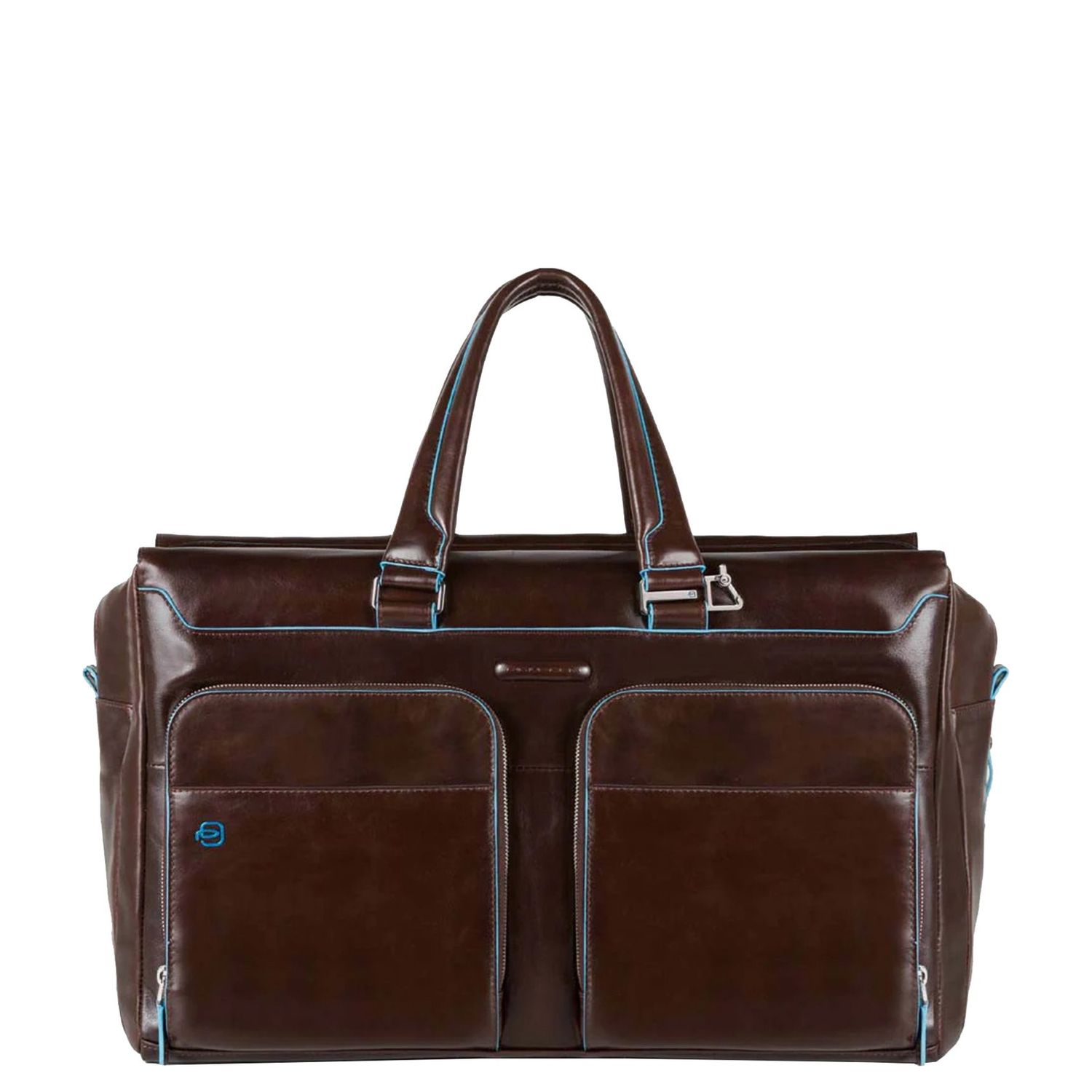 Piquadro Blue Square Duffel Bag brown weekendtas handbagage