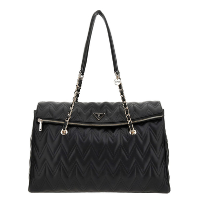 Guess Eda Large Flap Travel Tote black