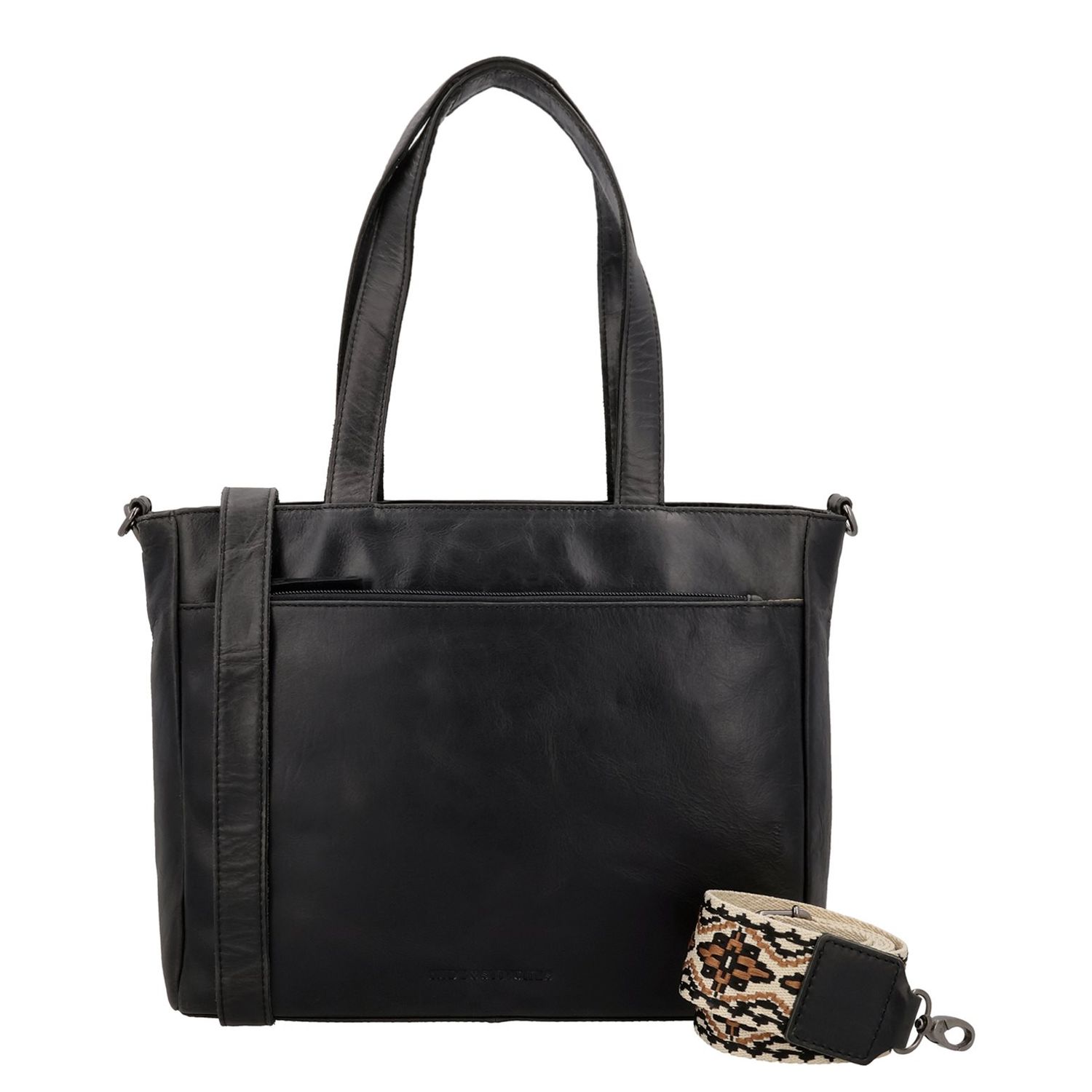Hide Stitches handtas zwart