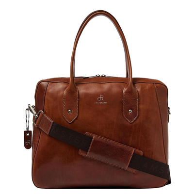 dR Amsterdam Apex Workbag cognac