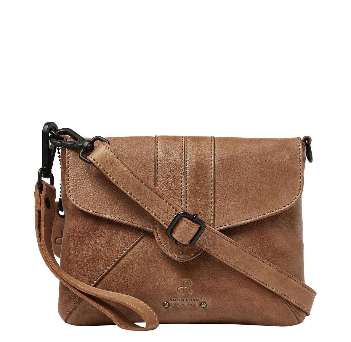 H.J. de Rooy schoudertas grijs en taupe