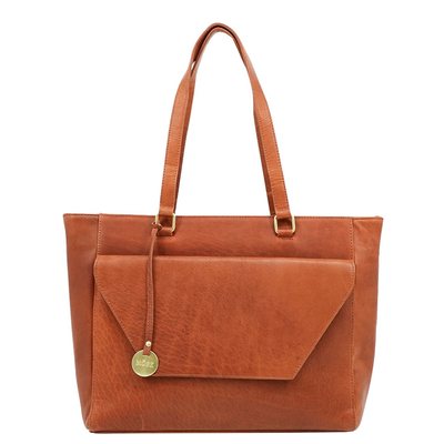 MOSZ Denise Workbag 15.6" plain cognac