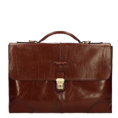 The Bridge Vespucci Briefcase brown