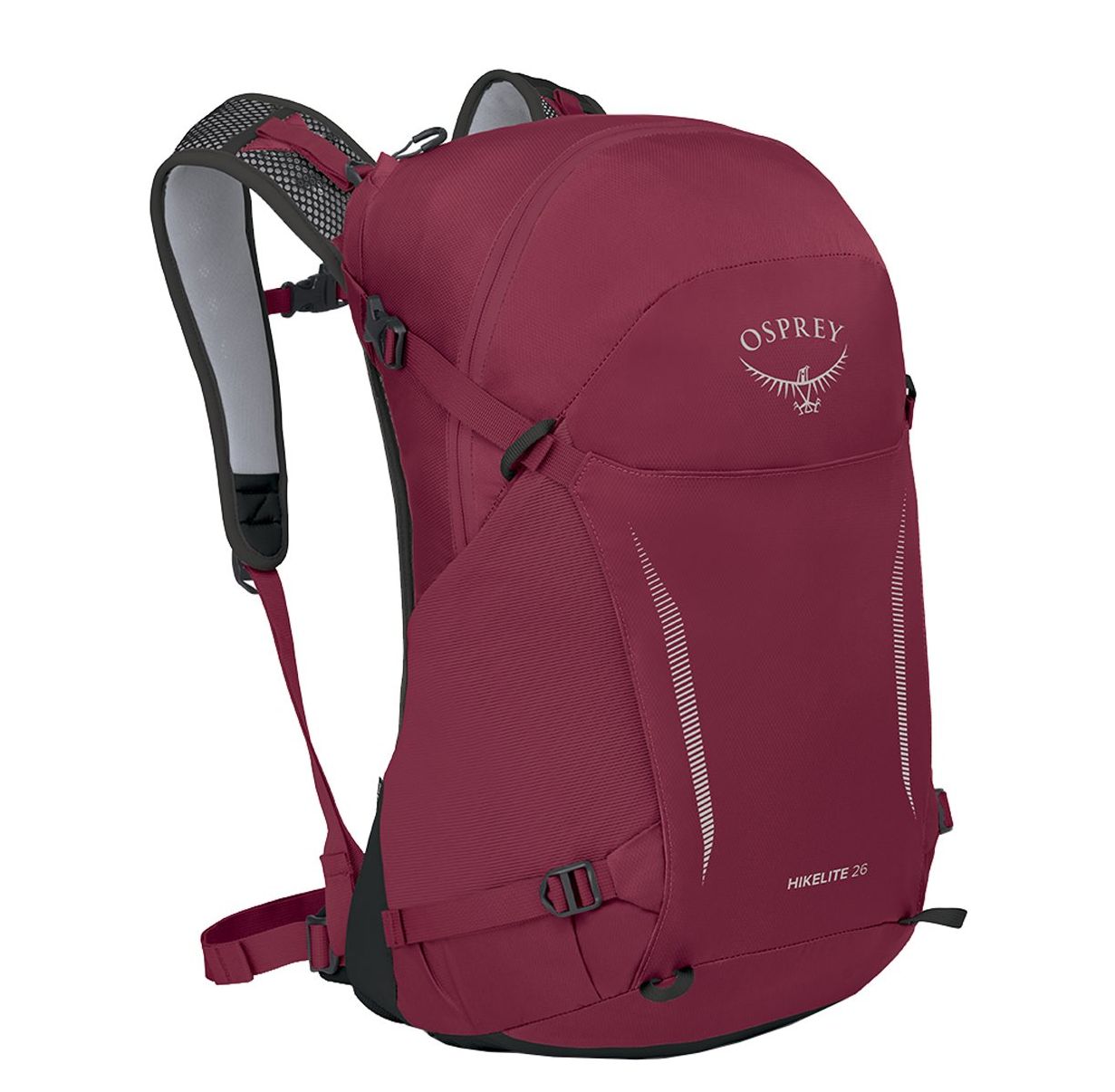 Osprey Hikelite 26 rugzak zwart en rood