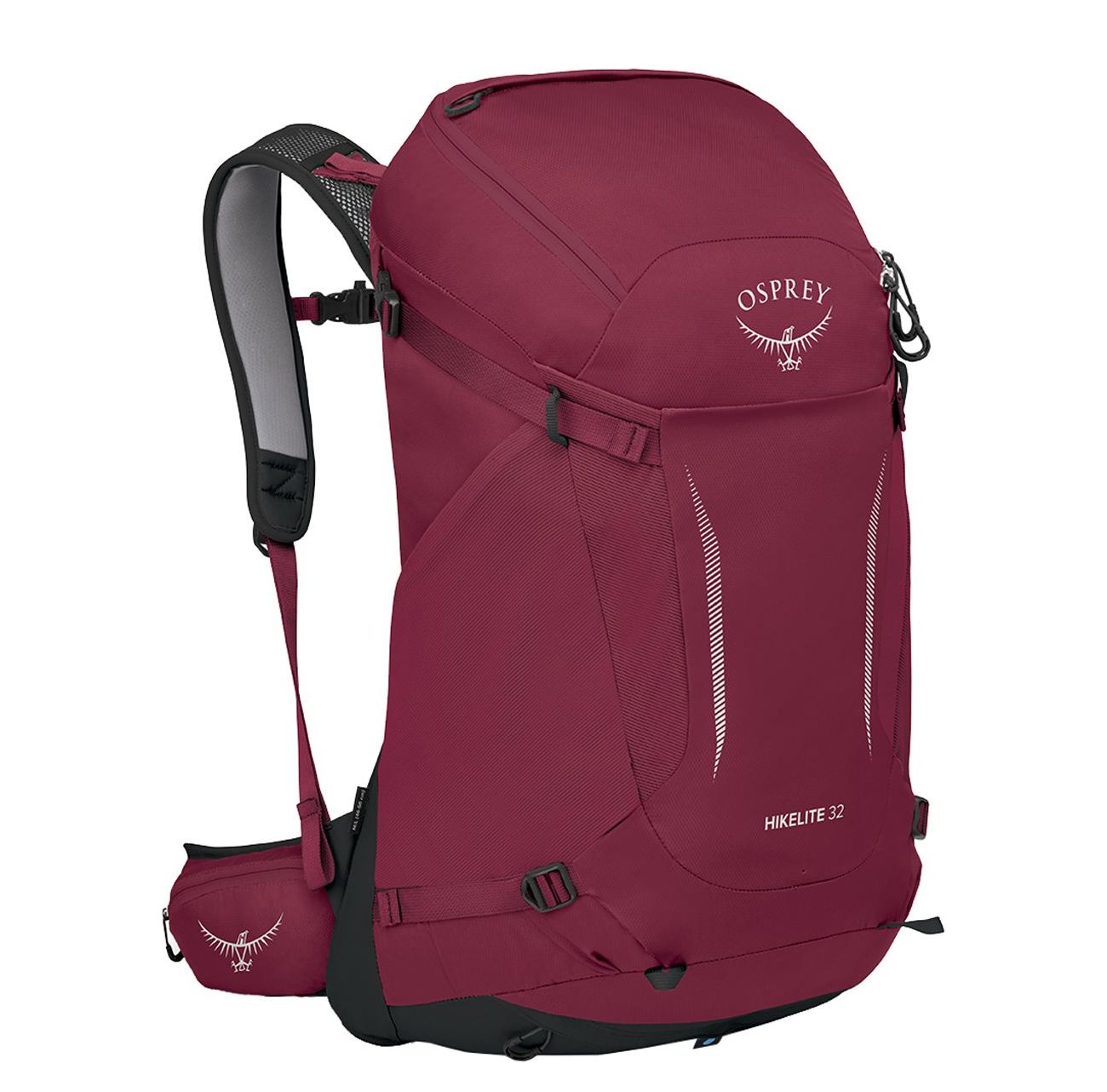 Osprey Hikelite 32 rugzak zwart en rood