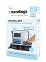 Travelbags Space Buddy Vacuümzakken Travelset 4-pcs transparant