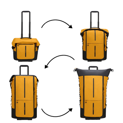Samsonite Ecodiver Foldable Duffle/Wheels 4-IN-1 yellow