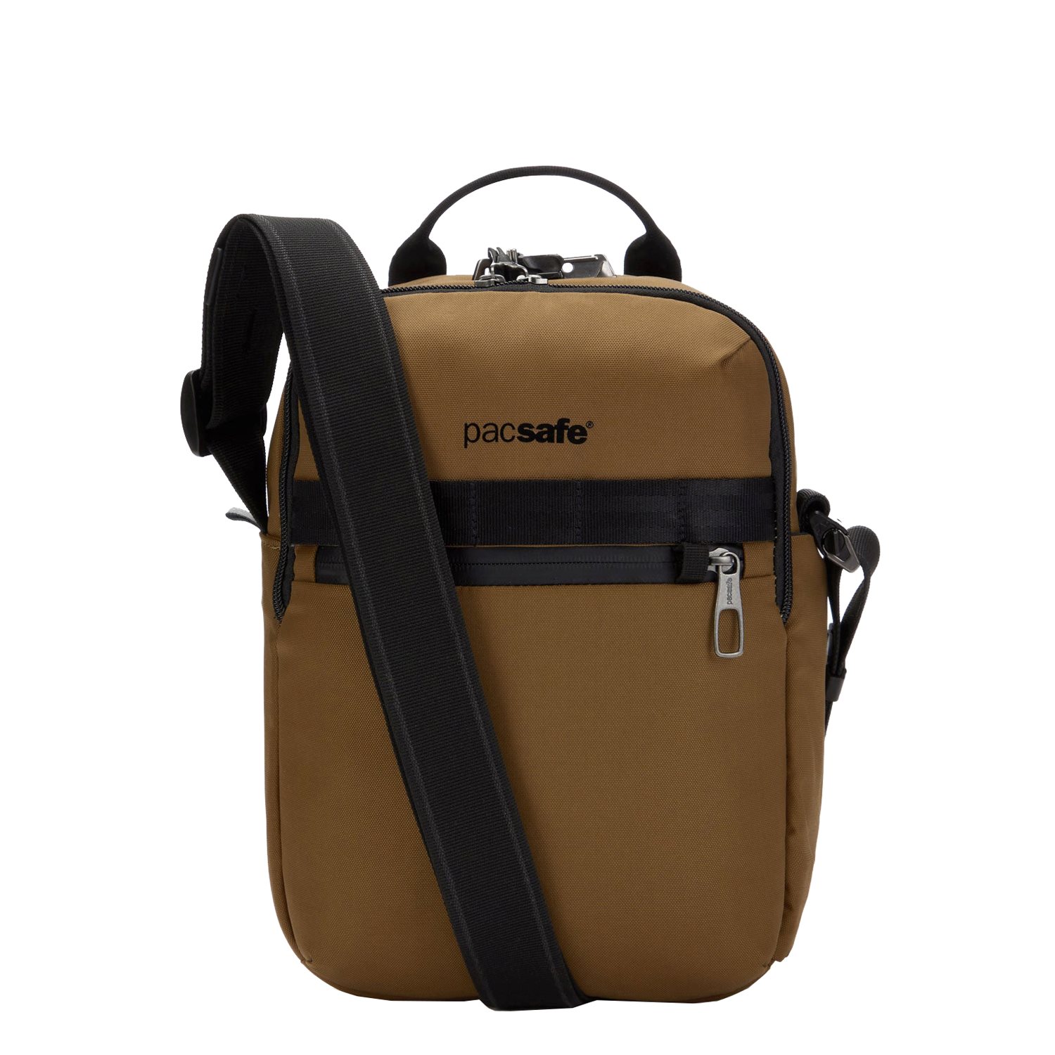 Pacsafe Metrosafe X Anti-Theft Vertical Crossbody tan damestas