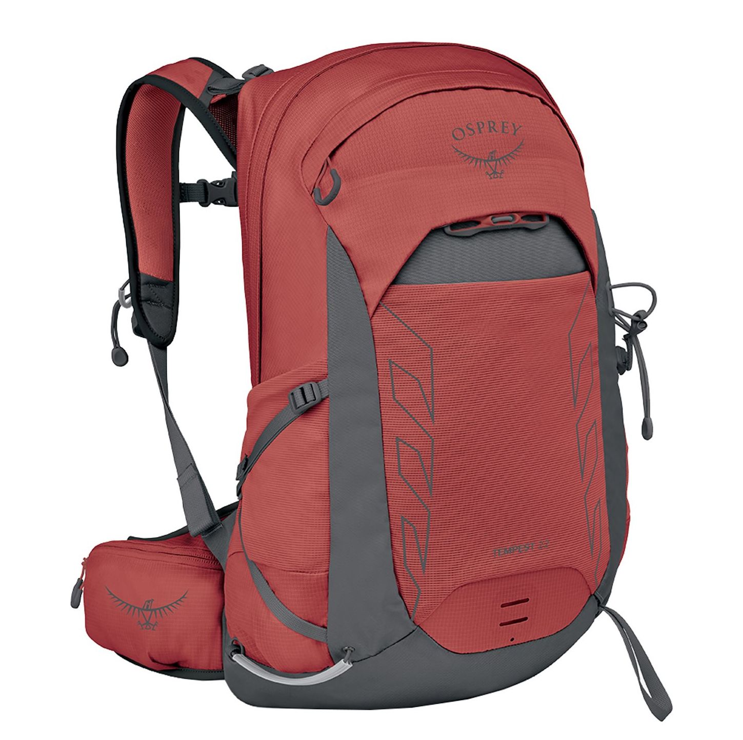 Osprey Tempest rugzak grijs, rood en multicolor