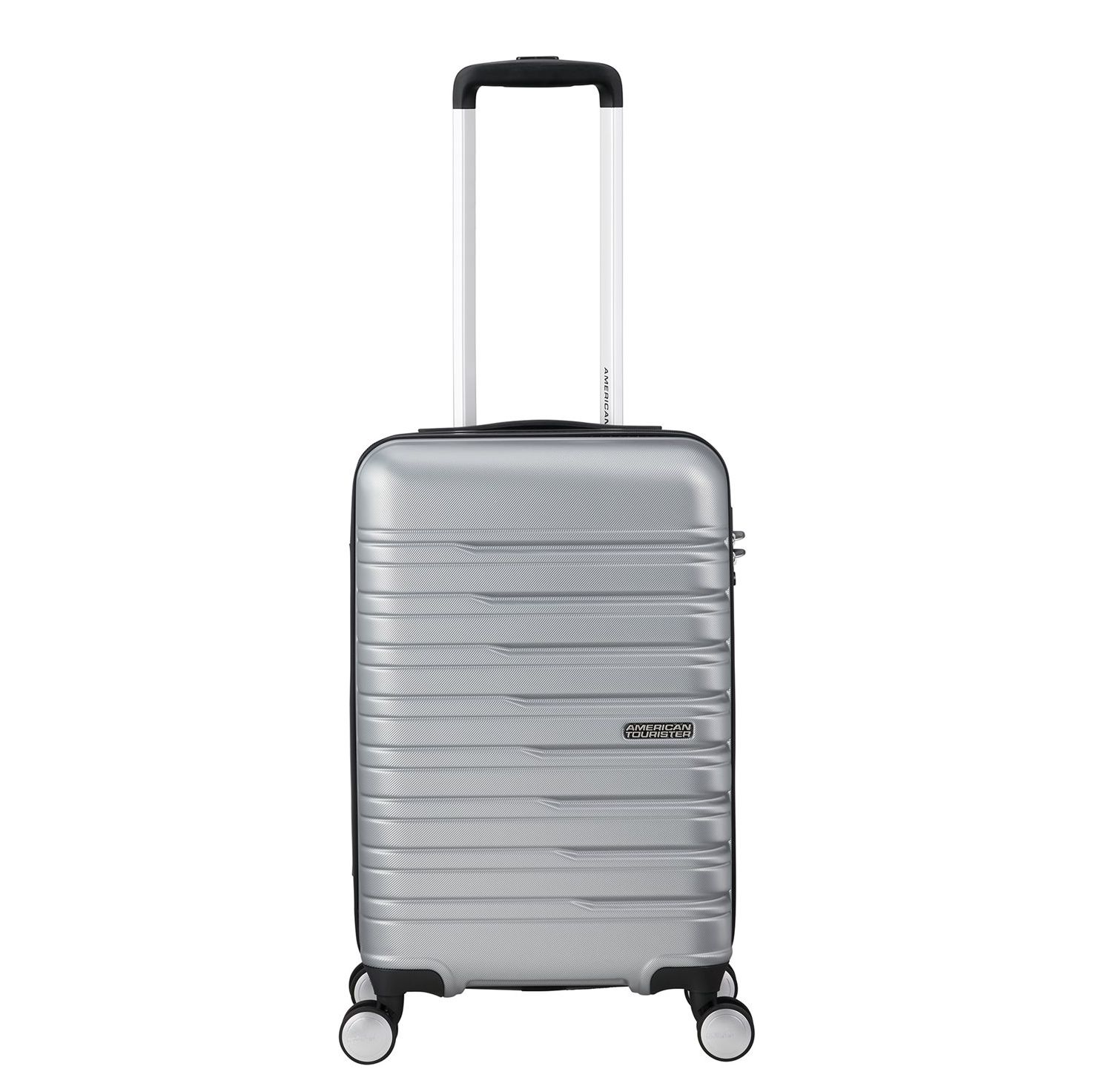 Travelbags American Tourister Flashline Spin. 55/25 Cabin Trolley sky silver hardcase koffer lichtgewicht koffer aanbieding