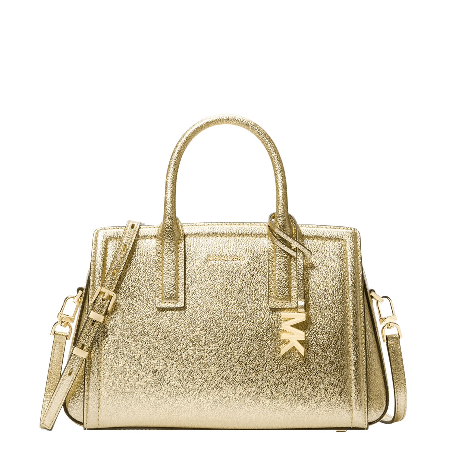 Michael Kors Laila Satchel pale gold schoudertas dames