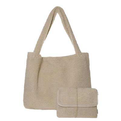 Mozz Set Teddy Mom Bag - Luieretui ecru