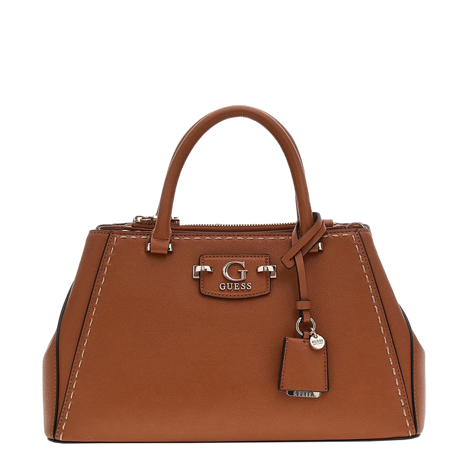 Guess Nastra Society Satchel caramel handtas dames