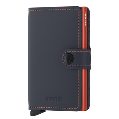 Secrid Miniwallet Portemonnee Matte night blue orange