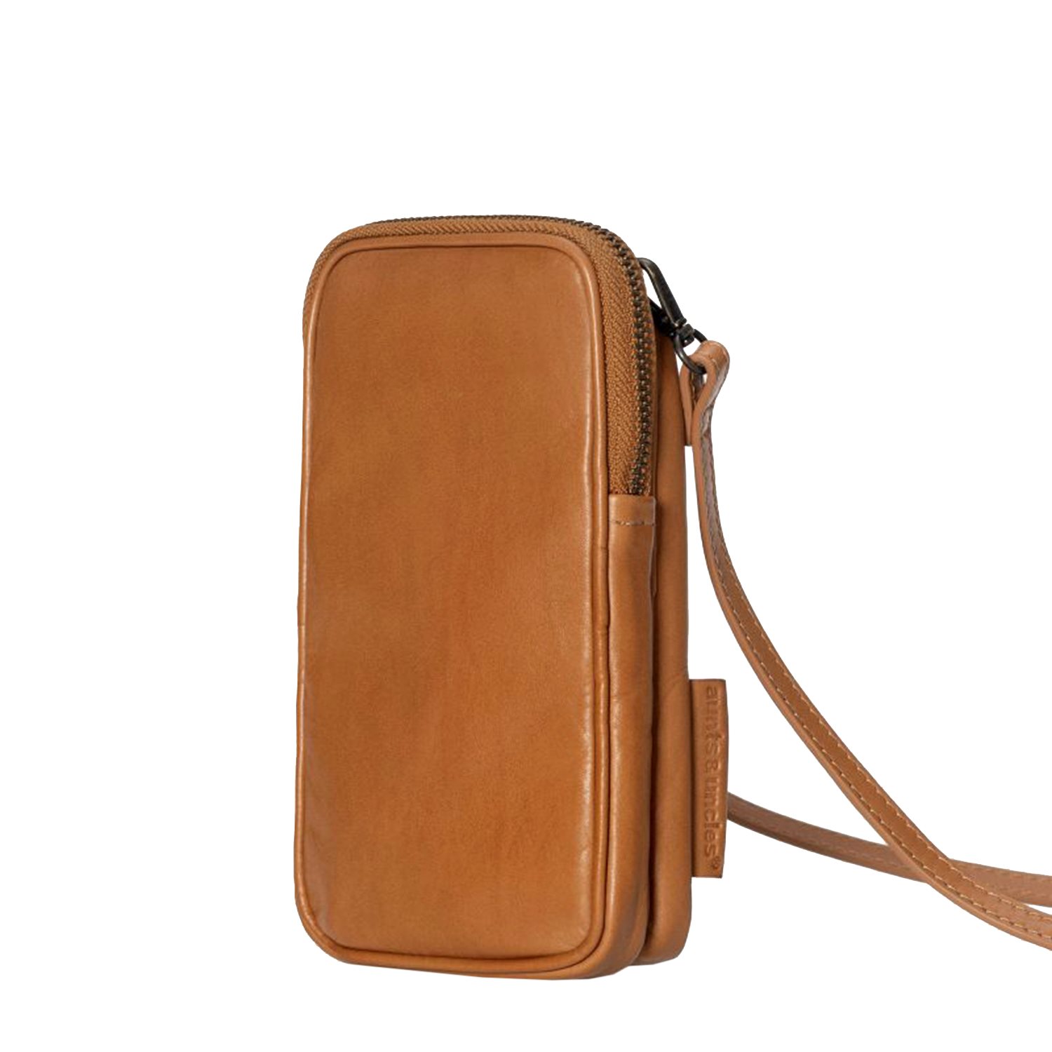 Aunts & Uncles Prune Phone bag cognac damestas