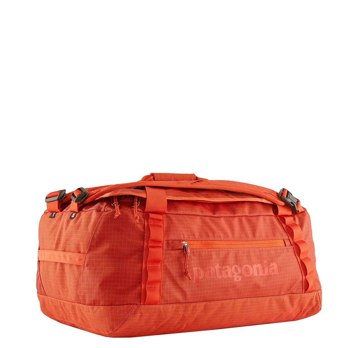 Patagonia Black Hole Duffel weekendtas oranje en zwart