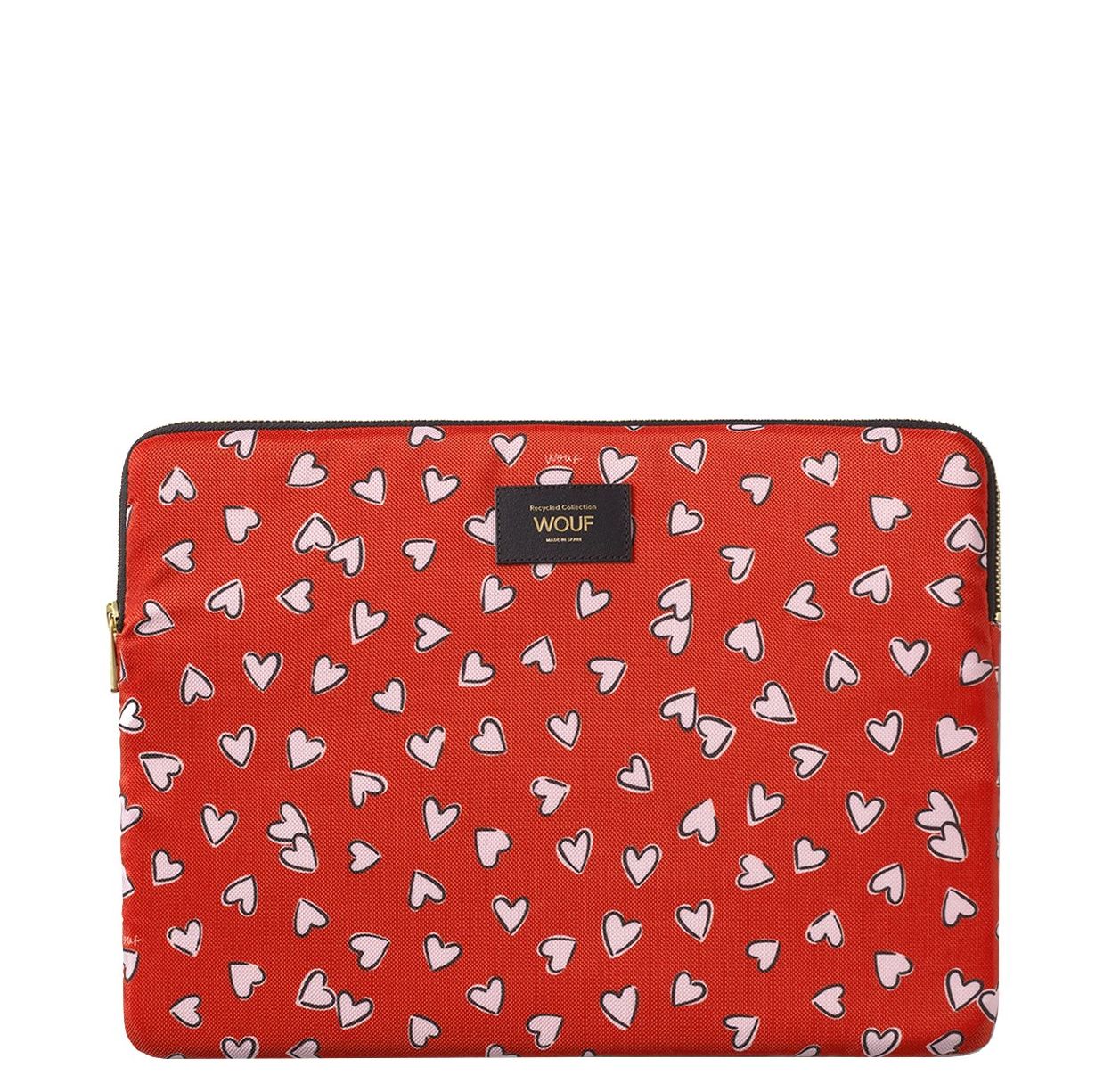 Wouf laptoptas multicolor en rood