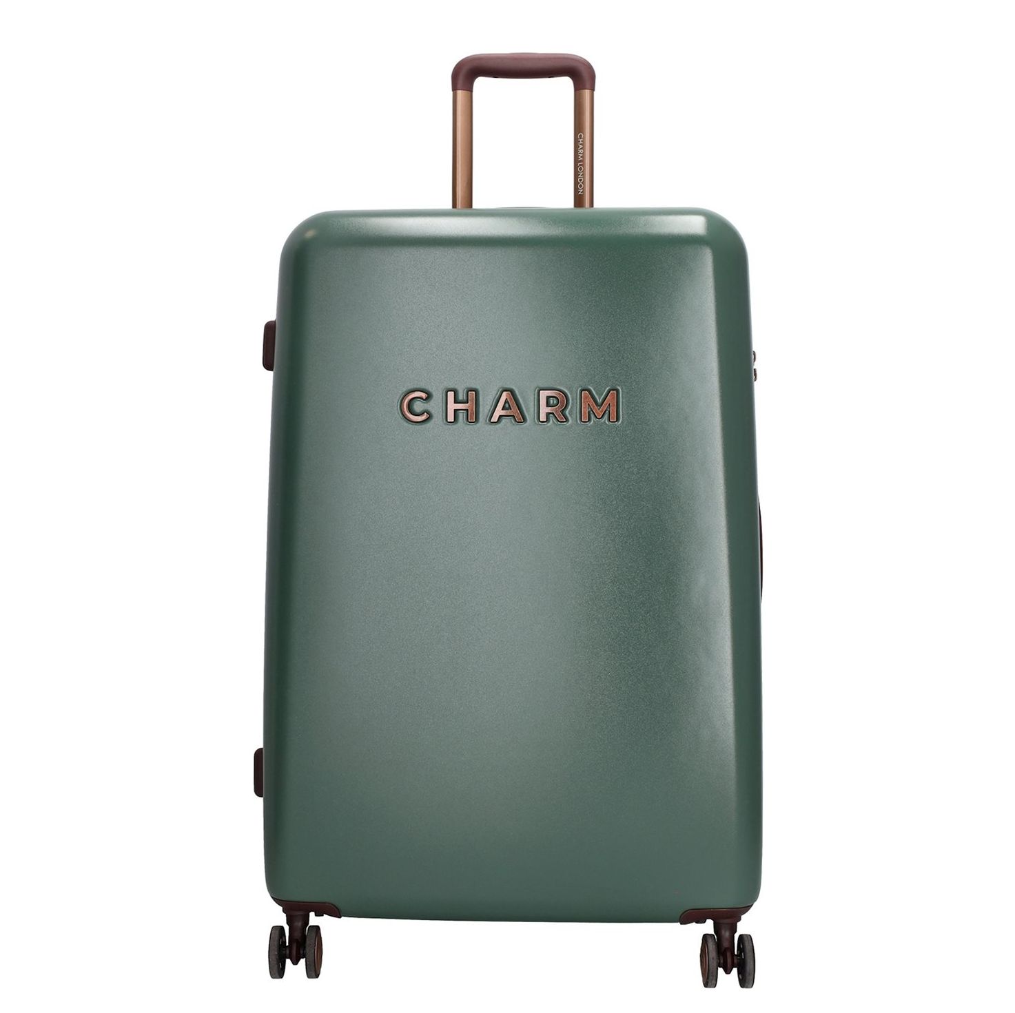 Charm London Travel Trolley L Donkergroen