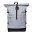 Sandqvist Icon Rolltop Backpack L ice blue with black leather