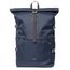 Sandqvist Icon Rolltop Backpack L navy with black leather