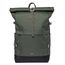 Sandqvist Icon Rolltop Backpack L dawn green with dark brown leather