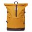 Sandqvist Icon Rolltop Backpack L golden yellow with natural leather