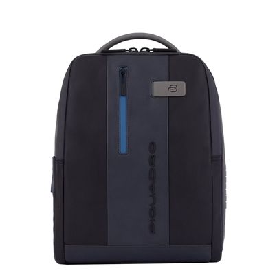Piquadro Urban Leather Computer Backpack 14" black/grey