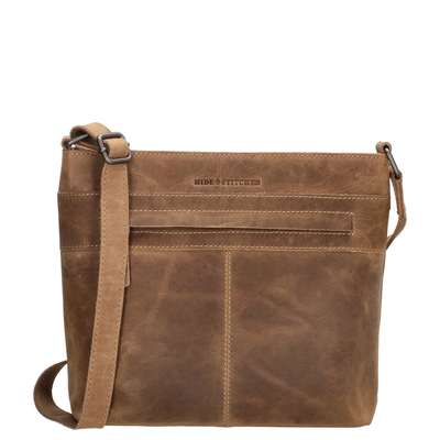 Hide & Stitches Idaho Sleek Schoudertas bruin