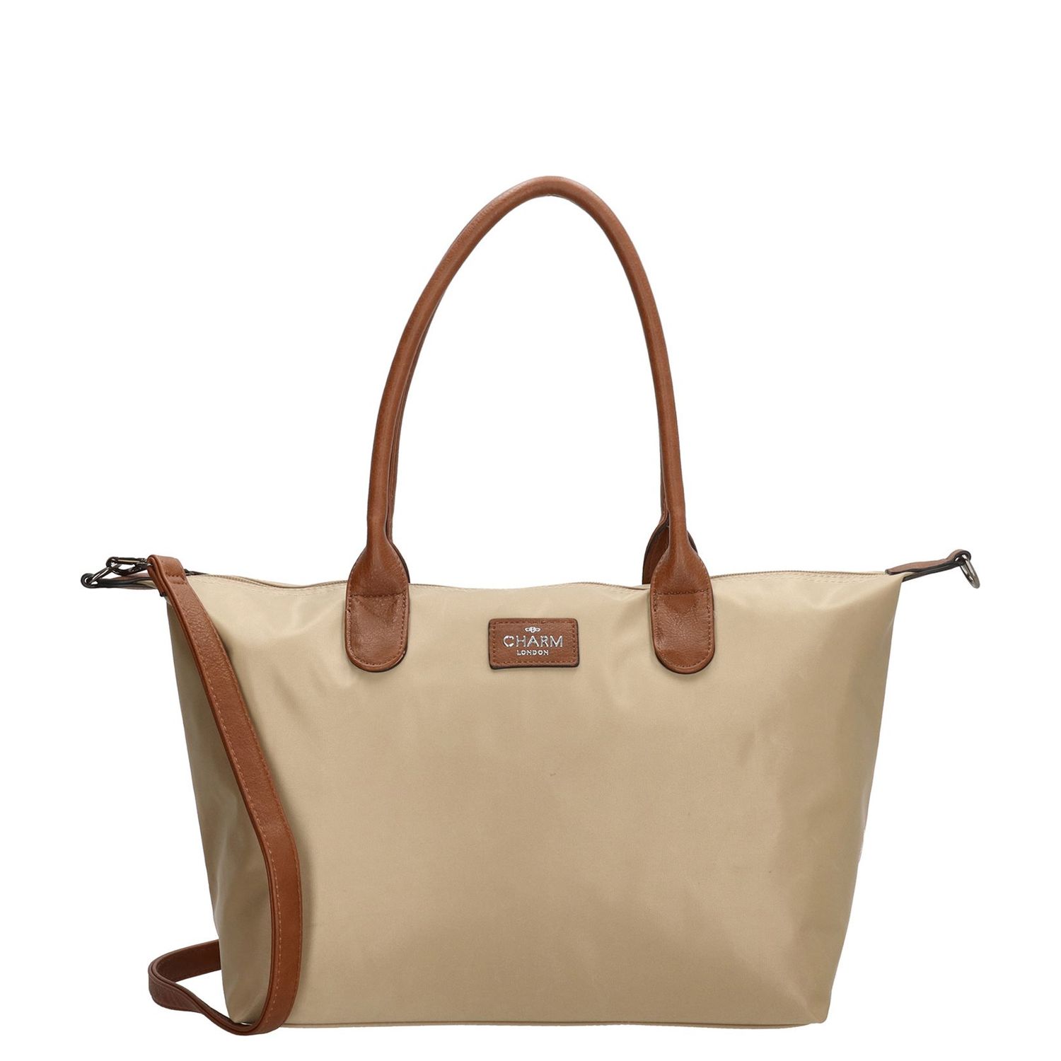 Charm London handtas bruin en beige