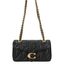 Coach Quilted Tabby Shoulder Bag 20 with Chain black