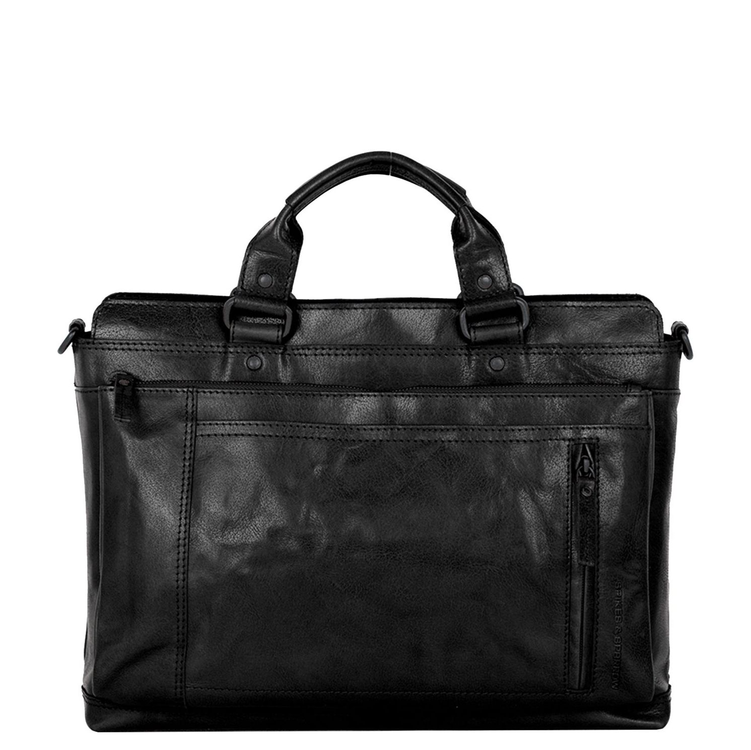 Spikes & Sparrow laptoptas zwart