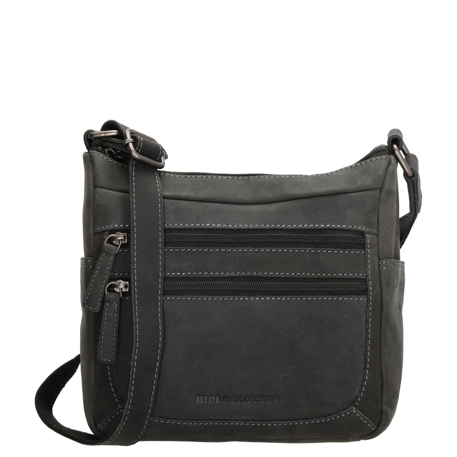 Hide Stitches Idaho schoudertas zwart