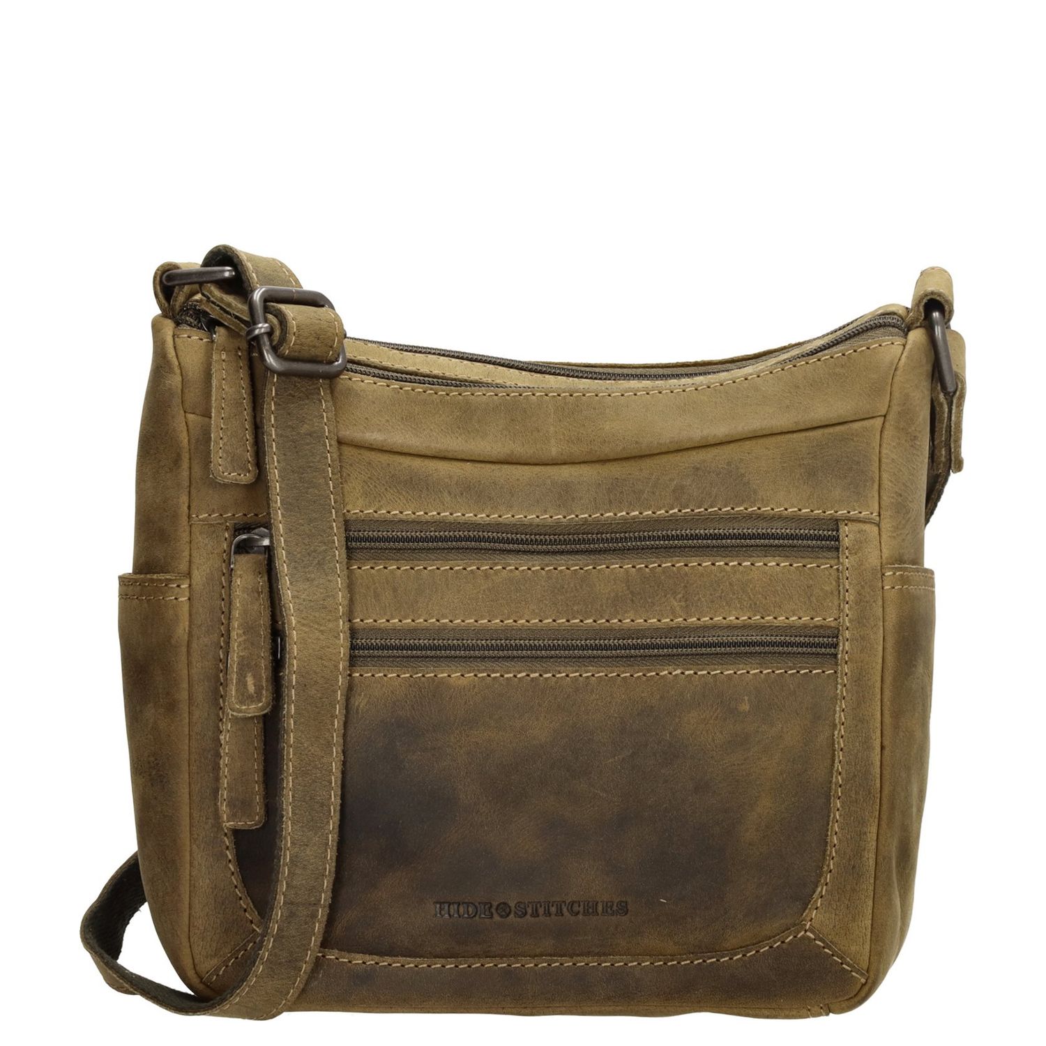 Hide Stitches Idaho schoudertas groen