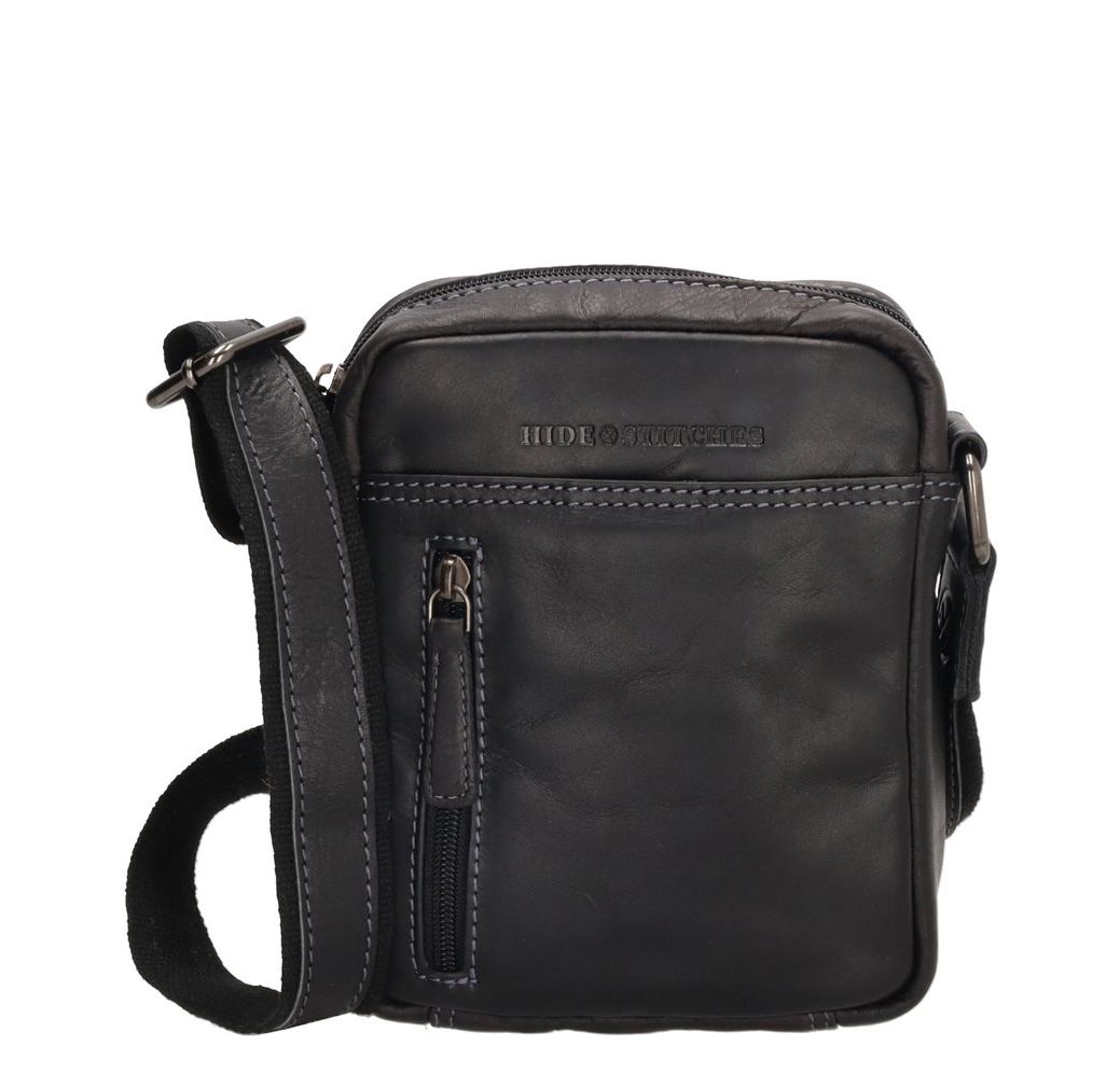 Hide Stitches schoudertas zwart
