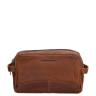 Hide & Stitches Japura Toiletbag cognac