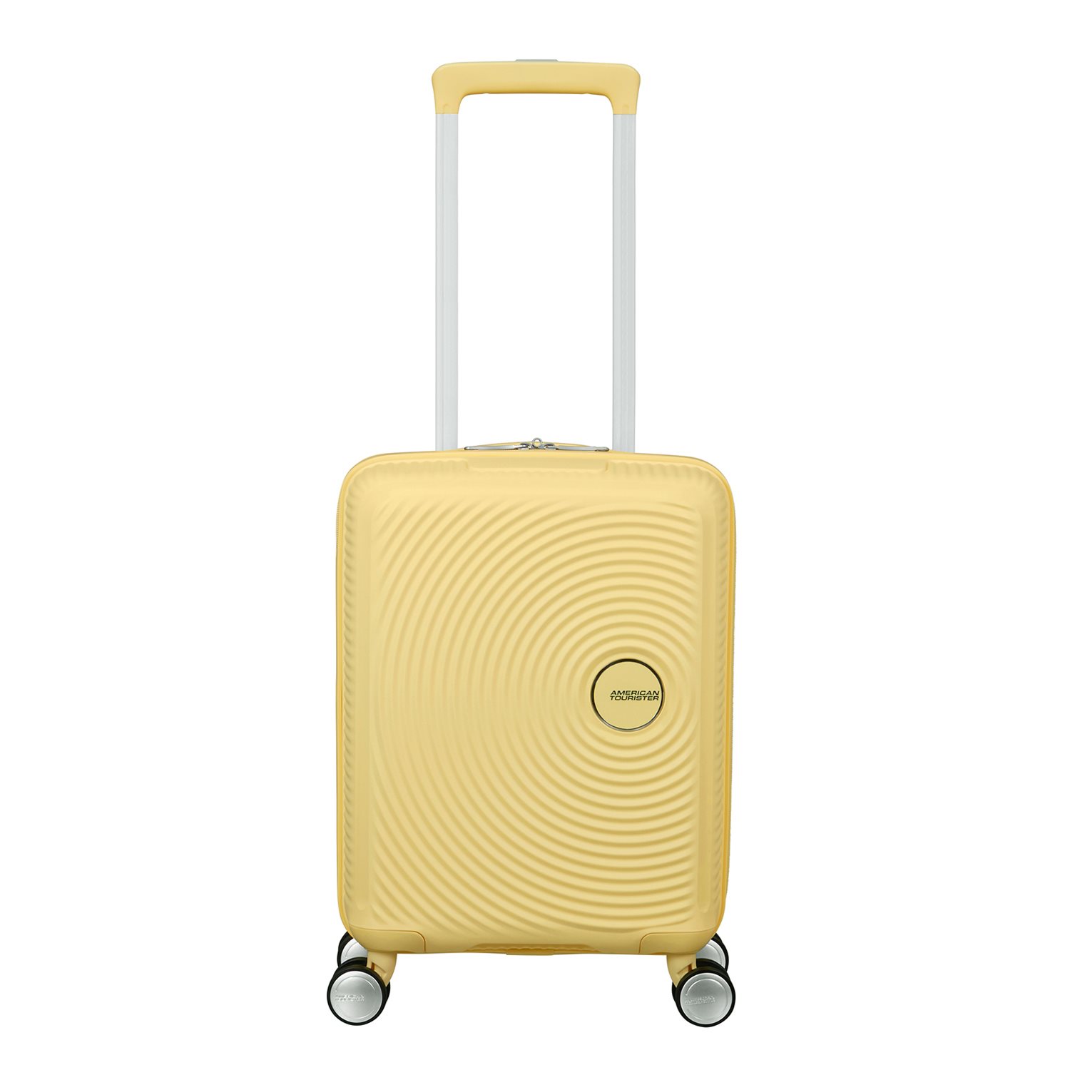 American Tourister Soundbox Mini Spinner 47/16 pastel yellow kinderkoffer handbagage koffer
