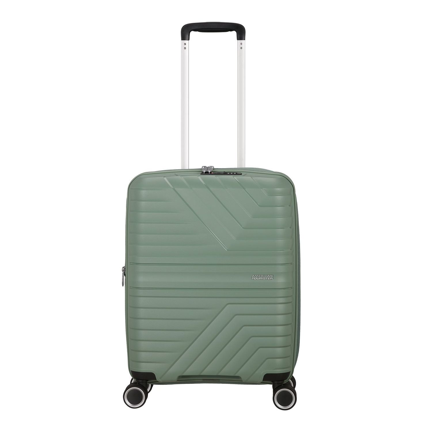 Travelbags American Tourister Flytwist Spinner 55/20 TSA Expandable botanic green hardcase koffer lichtgewicht koffer aanbieding